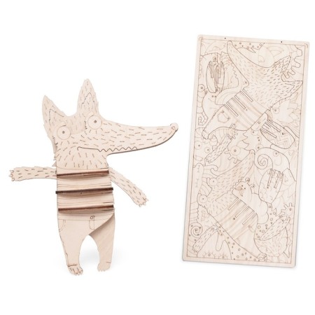 Wooden designer 3 in 1 "crocol", puzzle, coloring, toy-2