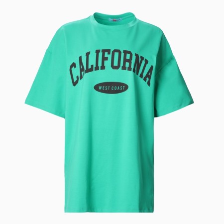 Women's T-shirt, mint color, Oversize size (42-46)-4