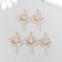 Decor for creativity metal, rhinestones "ballerina" gold 3.4x2.2 cm