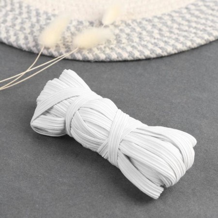 Rubber band, 10 mm, 10 ± 1 m, white color