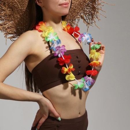 Carnival necklace "Hawaiian", multicolor-1
