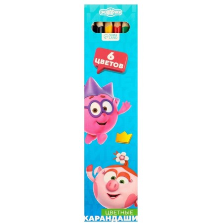 Color pencils, 6 colors, trihedral, mixes-3
