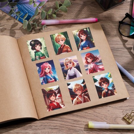 Paper stickers "Anime", 11 x 15.5 cm-2
