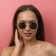 Sunglasses "OneSun", UV 400, 14 x 13 x 4.6 cm, lens 4.6 x 4.6 cm, green