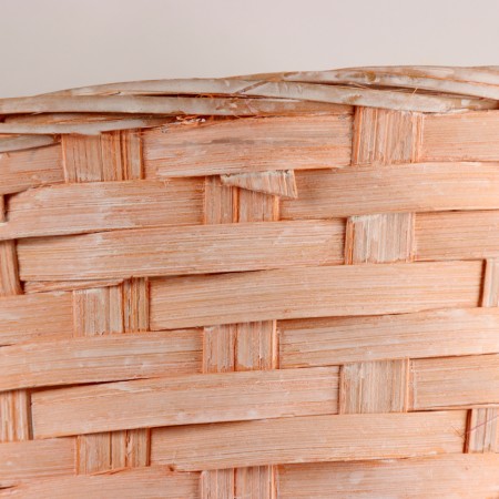 Wicker basket, d16x10xh32cm, peach, bamboo-3