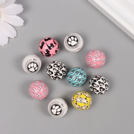 Beads for creativity tree "Fit joys" set of 10 pcs 1.6x1.6x1.6 cm