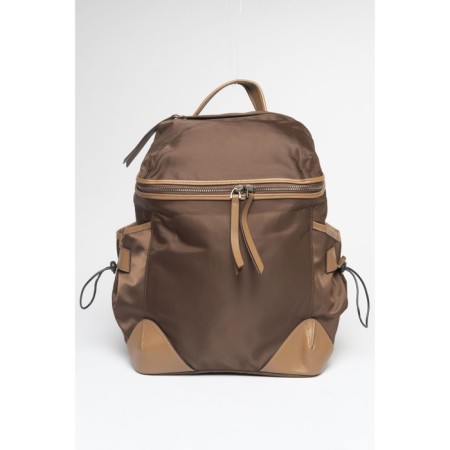 Women's backpack, textiles, ludor brown, 38x14x36 cm