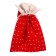Grandfather Claus gift bag, on ties, with stars, 35 × 25 cm