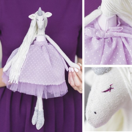 Sew for sewing. Soft toy "Soft unicorn Sheilin", 35 cm-4