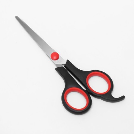 Hairdressing scissors with emphasis, blade - 5.5 cm, black/red color-1