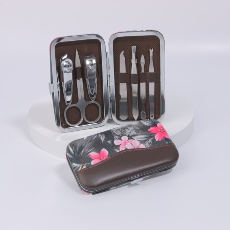 Manicure set "Flowers", 7 objects, in case, color mix-2