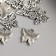 Decor Metal for creativity "Butterfly with points" silver (29964) 2x1.7 cm