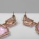 Earrings with rhinestones "Cleo" diamond, pink color in gold