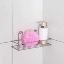 Rectangular shelf, 1 tier, 26.5 × 10 × 9.5 cm, chromium color