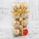 Set of balls plastic D-6 cm, 8 pcs "Snow Christmas trees" gold