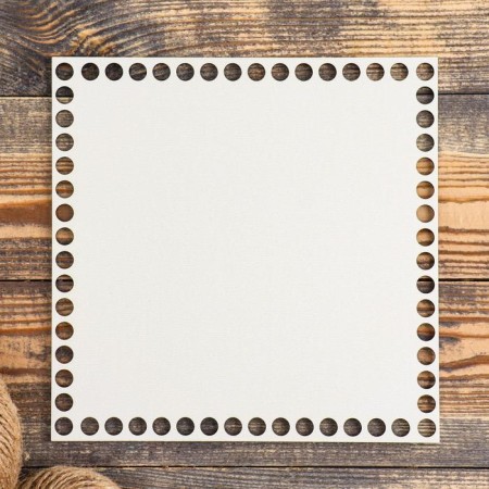 The blank for knitting "Square", the bottom of the LHDF white, 25 cm, d = 10mm