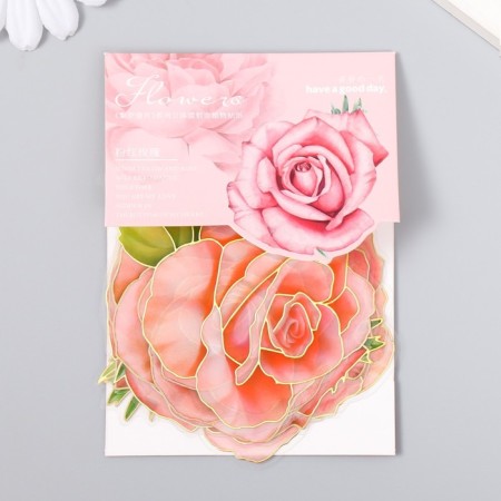 Stickers for creativity "Pink roses" set of 10 pcs 0.2x8.5x13.3 cm-3