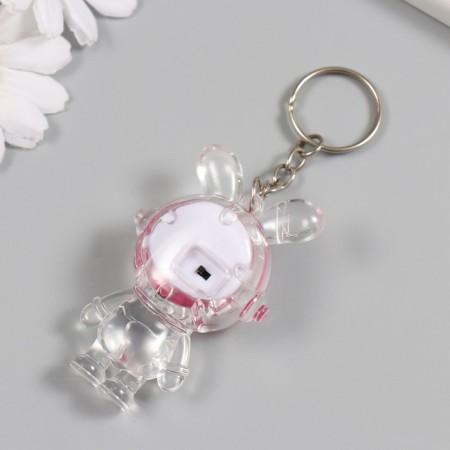 Light light on the ring "Bunny-cosmonaut" pink, flashes lr41x3 pcs 2x4x7 cm-3
