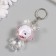Light light on the ring "Bunny-cosmonaut" pink, flashes lr41x3 pcs 2x4x7 cm
