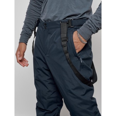 Ski costume male winter, size 50, dark blue color-17