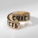 The ring with the inscription "Happiness is", the color is gold, dimensionless