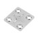 The plate fastener tundra Krep, 37x37x1.2 mm, zinc, in packaging 1 pc.