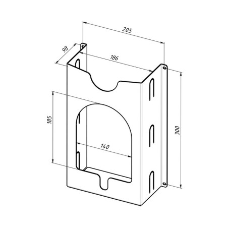 Holder for polishing cars, wall, black-2