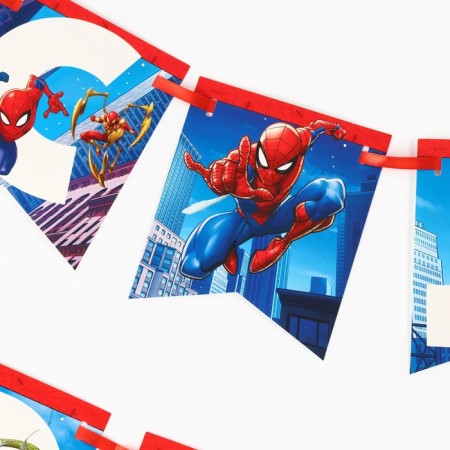 Girland on the tape "Happy Birthday", Spider-Man Dl. 176 cm-3
