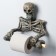 Skeleton toilet holder 18x22cm