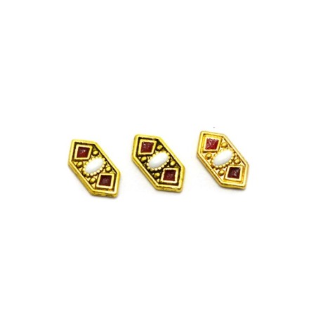 Metal design Pole "Gold", No. 07, 5 pcs