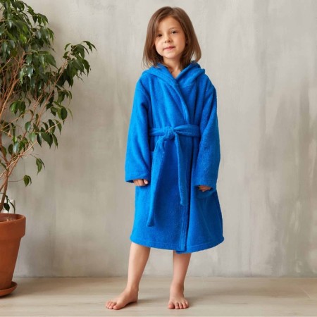 Terry dressing gown, size 32, blue color, 340 g/m2 cotton 100% with AIRO-2