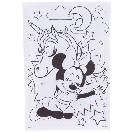 Picture on numbers for children, 20x30 cm, Minnie Mouse and unicorn-2