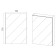 Viant mirror "Cuba 50" 160x500x700 mm, right/left, without light