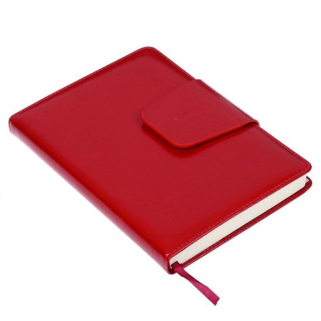 Deliciper of Leduced A5, 160 Prestige sheets, solid cover, artificial leather, magnetic straps, red-2