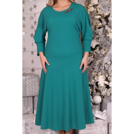 Women's dress, size 52, green color-9