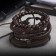 Bracelet Skin "Parun", brown color, d = 7.5 cm