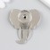 Handle for the casket metal "Elephant Head" silver 4.5x4.2 cm
