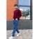 Jumper male ise, size 58, burgundy color