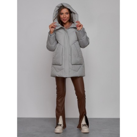 Winter jacket, size 54, light gray color-4