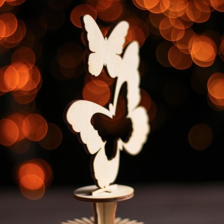 Wooden napkin "Butterflies", 24.5 × 9 × 8 cm, on the pedestal-10