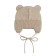 A cap on ties with ears children's amababy pure love Bear, with a lining, size 42-44 cm, sand
