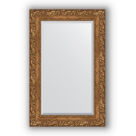 Mirror with fatset in the baguette frame - bronze vignette 85 mm, 55 x 85 cm, evoForm