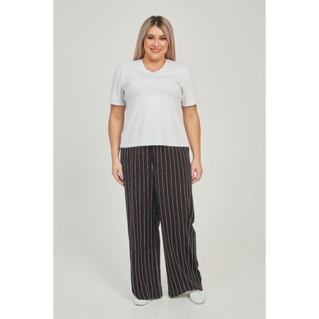 Female trousers, size 54, black color-1
