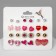 Pusets 12 pairs "hearts" Date, color mix