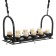 Sommelier chandelier 10he27 40w Black 83x30x40-140cm