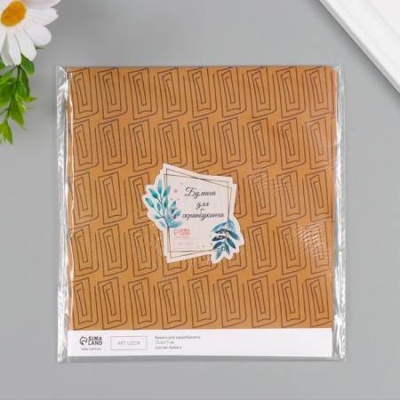 Scrapbooking paper "Greece" density 180 grams set 10 pcs 15.5x17 cm-4