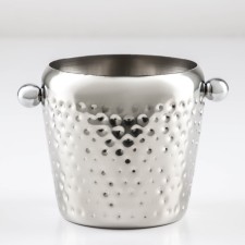 A stainless steel ice bucket is 15.5 × 13 × 12, 201 steel, thickness 0.8 mm, silver color