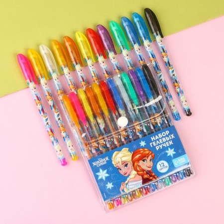 Ballic handle with sparkles, 12 colors, cold heart-4