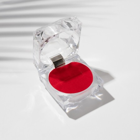Case plastic under the Ring "Diamond", 3.5 × 3.8, red insert-4