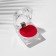 Case plastic under the Ring "Diamond", 3.5 × 3.8, red insert
